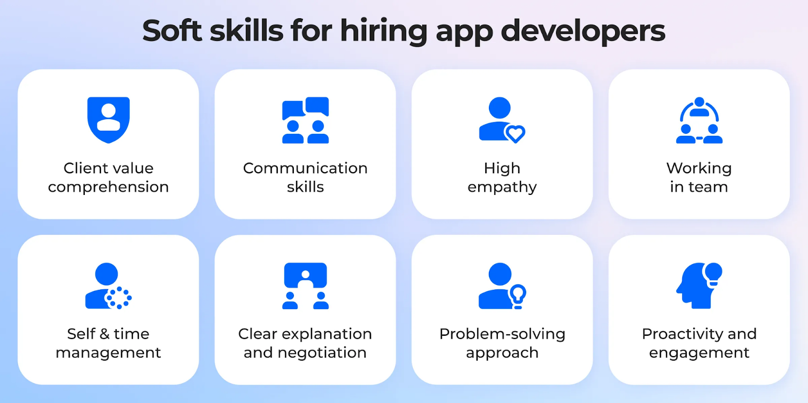 Soft Skills for Hiring app developers